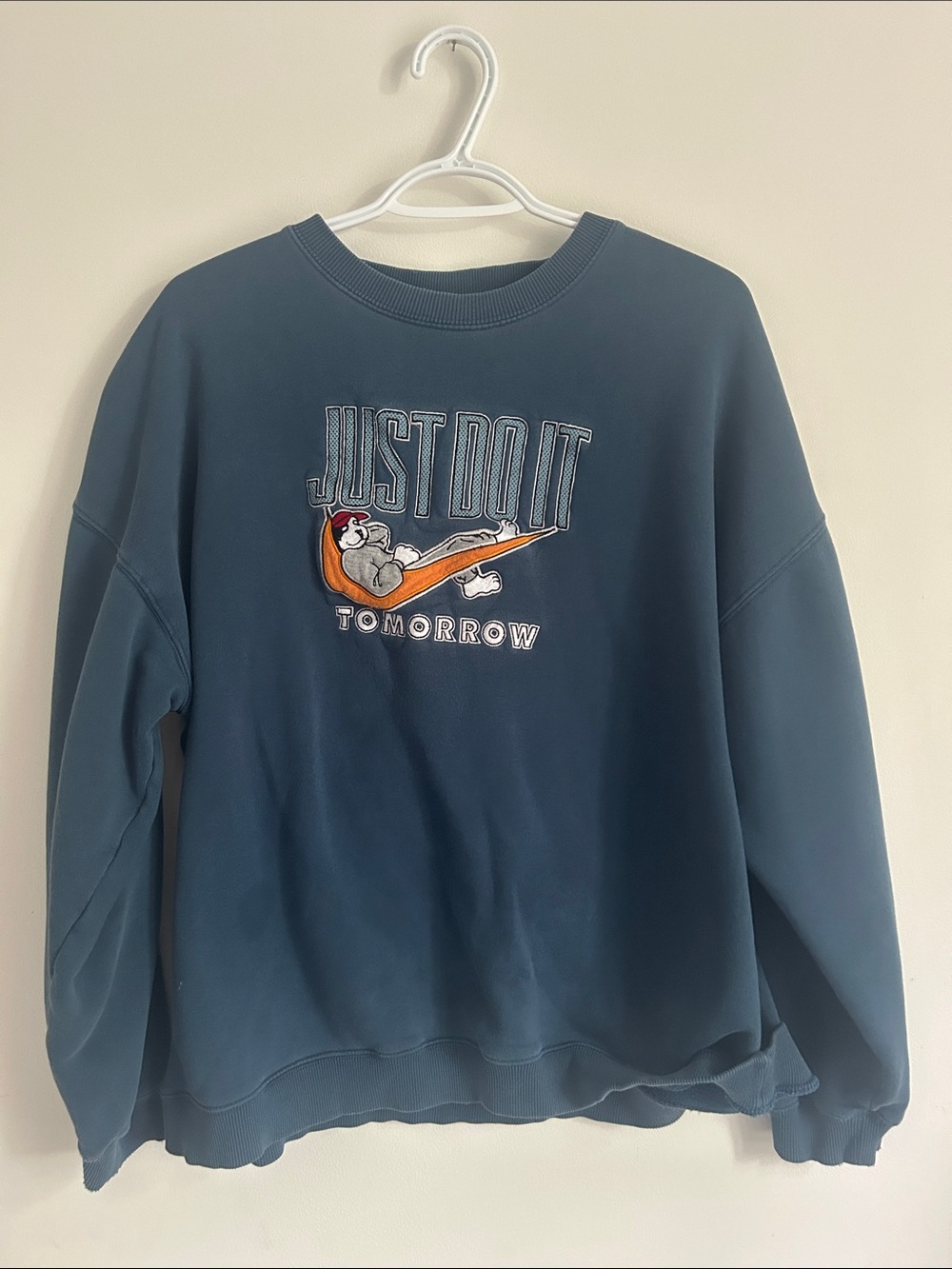 Oversized sweatshirt 'Just Do It Tomorrow' Crewneck